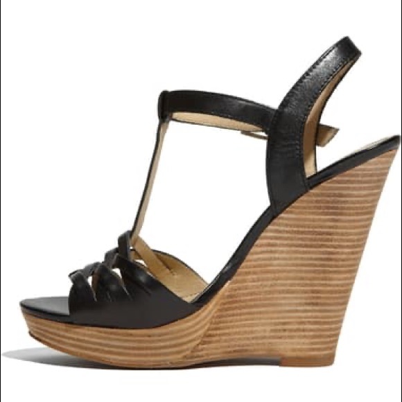 BP T-Sandal Basket Weave Stacked Heel Black 9.5 - Picture 2 of 16